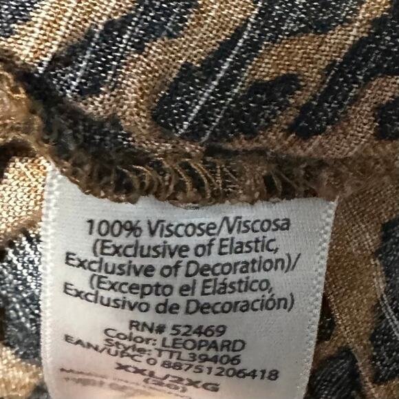 TIME AND TRU Top Womens Size XXL 20  Animal Print Leopard Cheetah - Picture 5 of 5